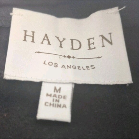 HAYDEN Los Angeles Mini Skirt Women Medium Embroidered Flowers Black Bright M - Picture 6 of 8